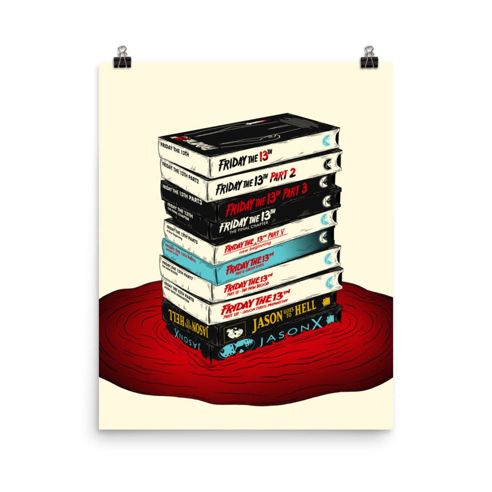 Friday the 13th VHS Tapes Movie Poster