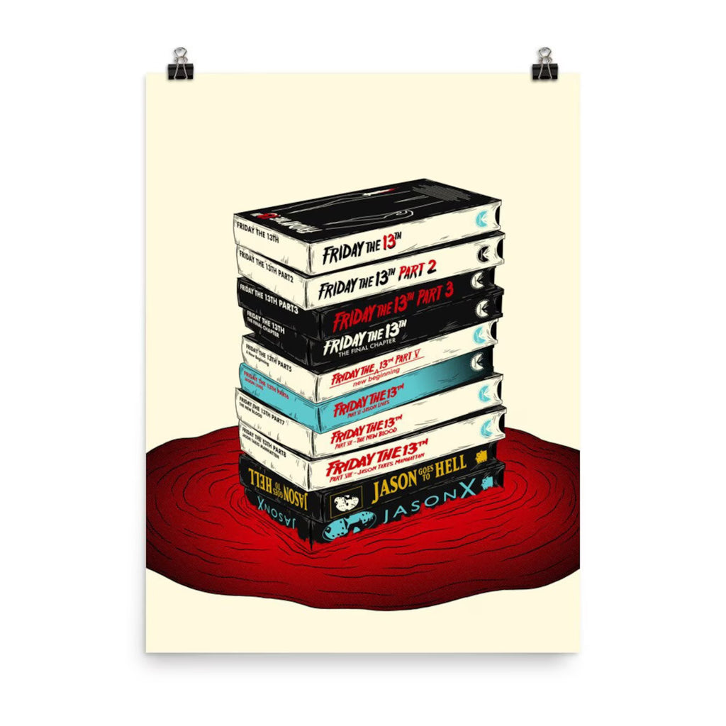 Friday the 13th VHS Tapes Movie Poster