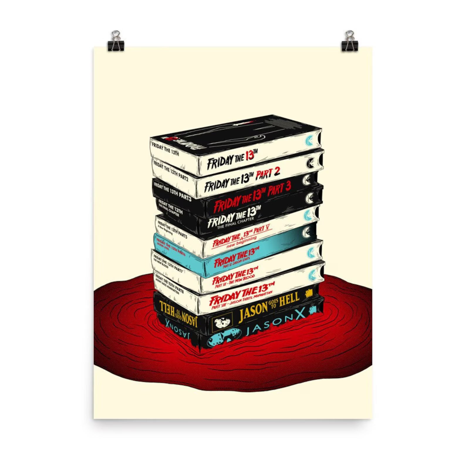 Friday the 13th VHS Tapes Movie Poster