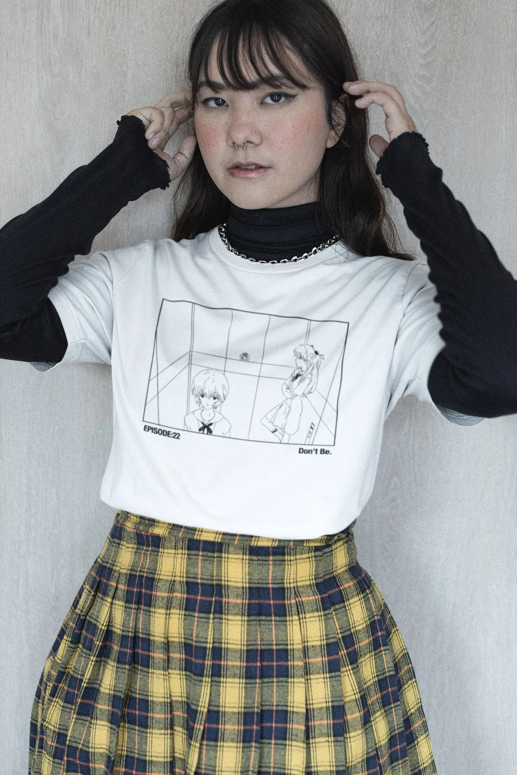 Evangelion Elevator Scene Anime Shirt Asuka and Rei Unisex