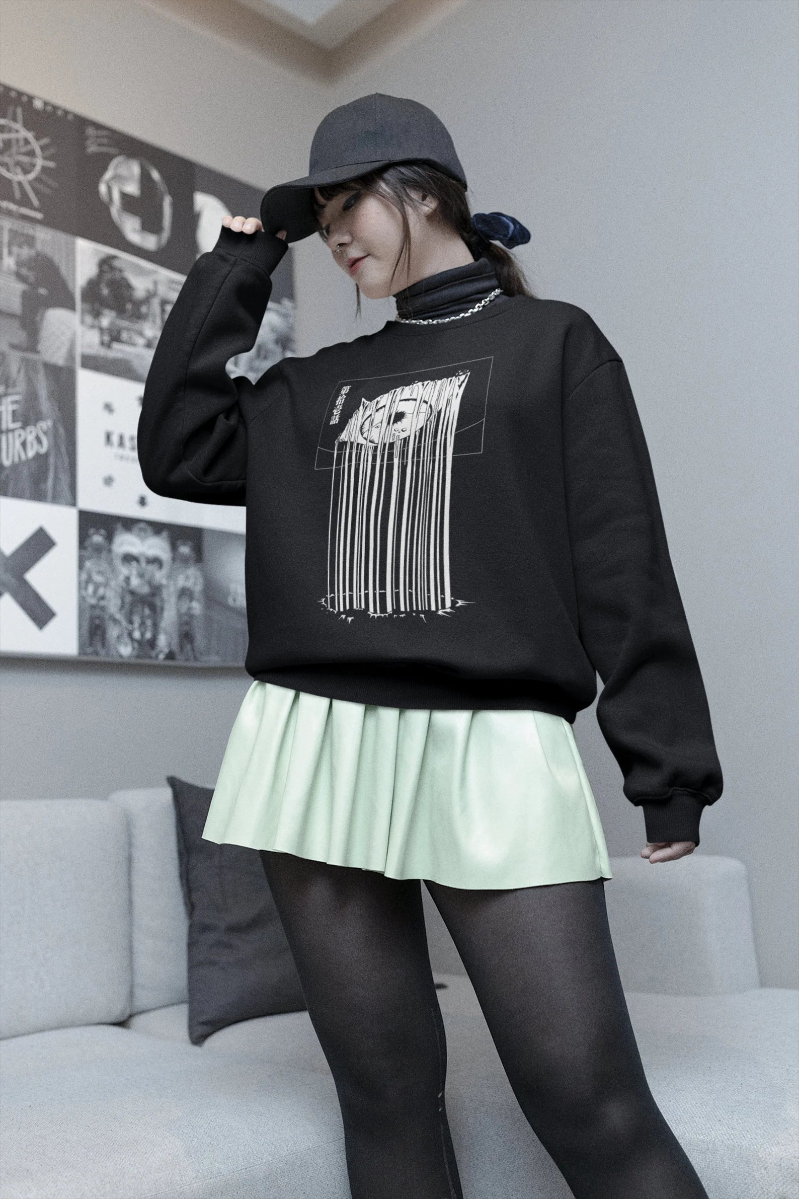 Evangelion Anime Sweatshirt Dripping Eyeball