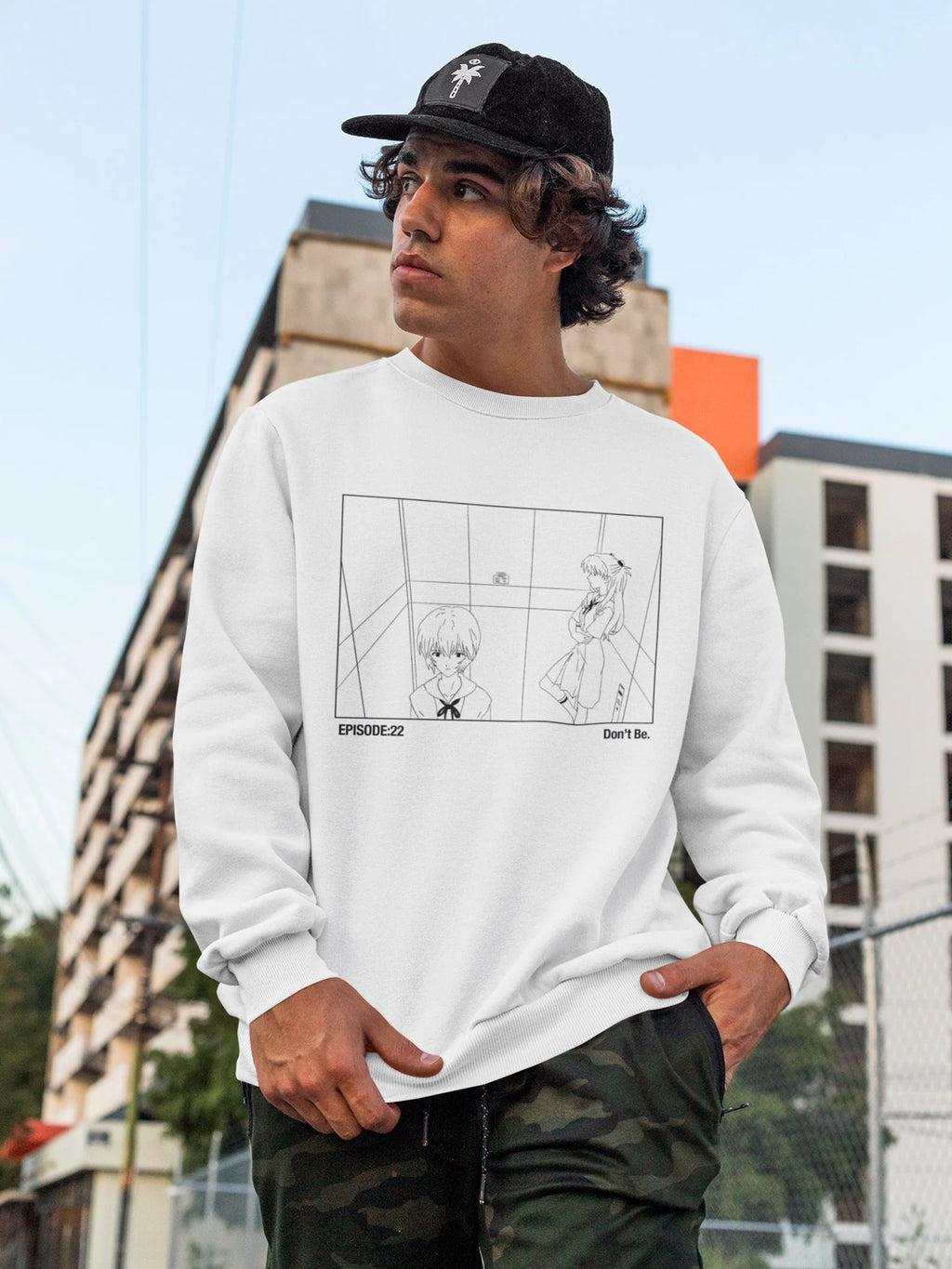 Evangelion Elevator Scene Anime Sweatshirt