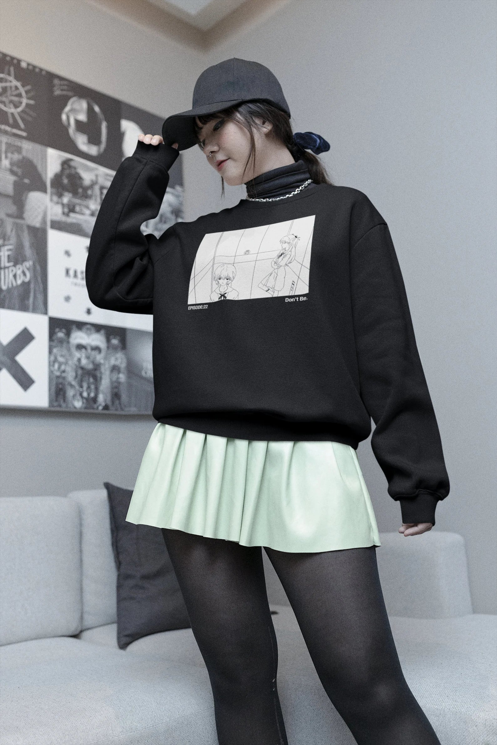 Evangelion Elevator Scene Anime Sweatshirt