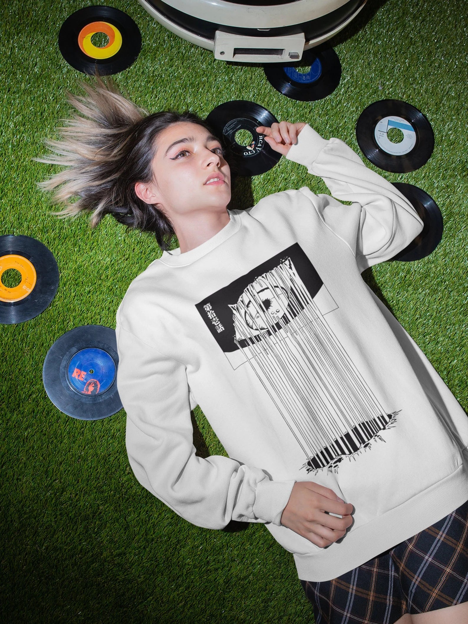 Evangelion Anime Sweatshirt Dripping Eyeball