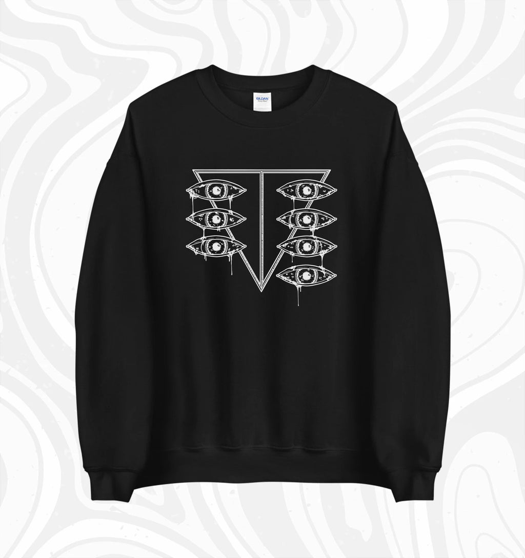 Evangelion Anime Sweatshirt SEELE Logo Nerv Dripping Eyes