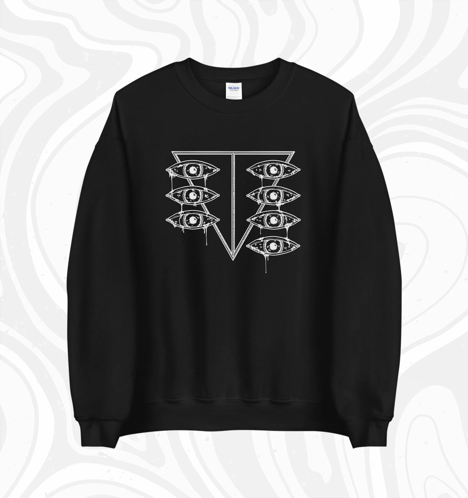 Evangelion Anime Sweatshirt SEELE Logo Nerv Dripping Eyes