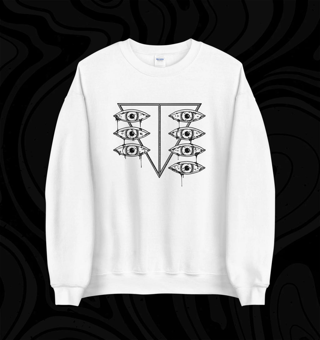 Evangelion Anime Sweatshirt SEELE Logo Nerv Dripping Eyes