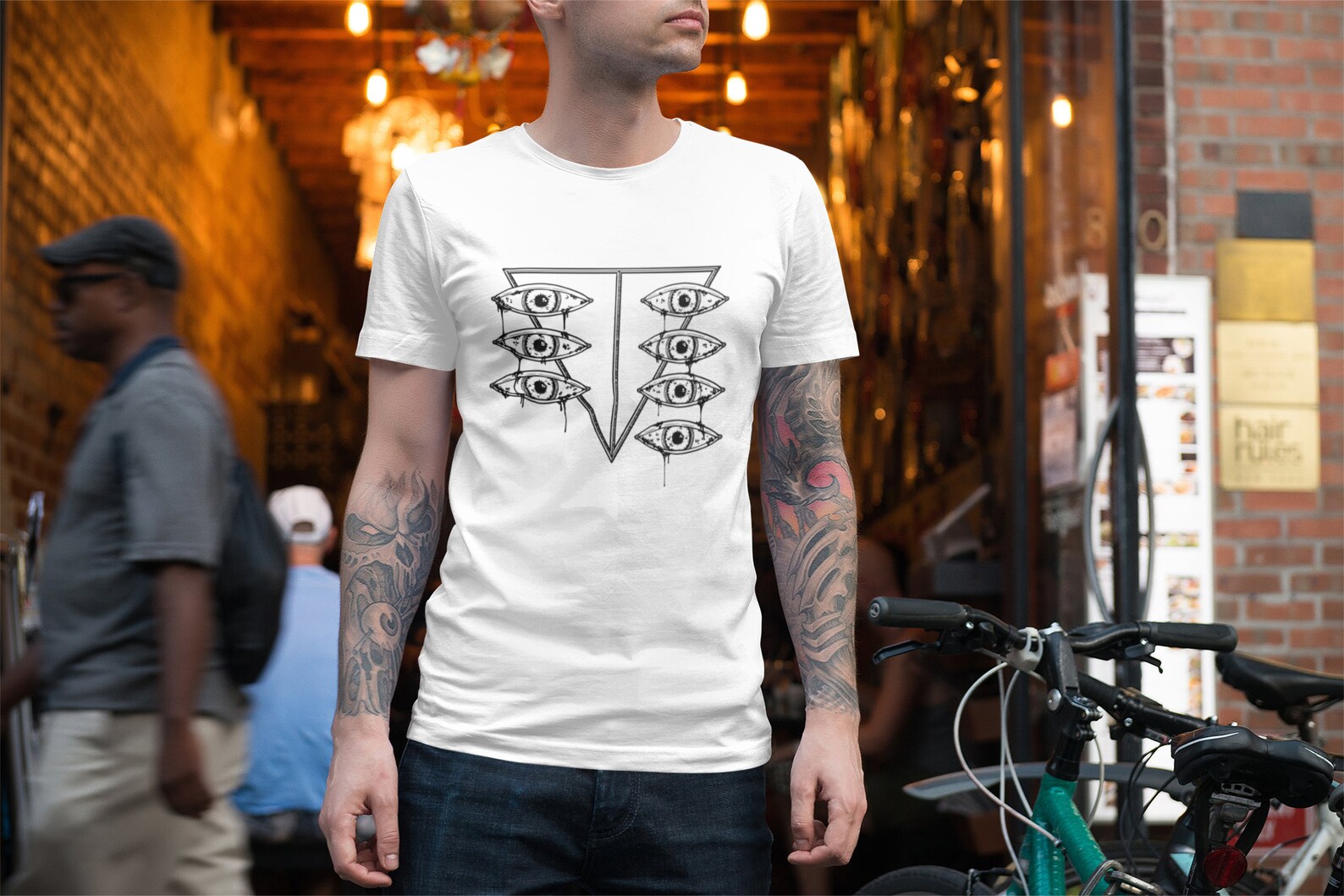 Evangelion Anime Shirt SEELE Logo Nerv Dripping Eyes