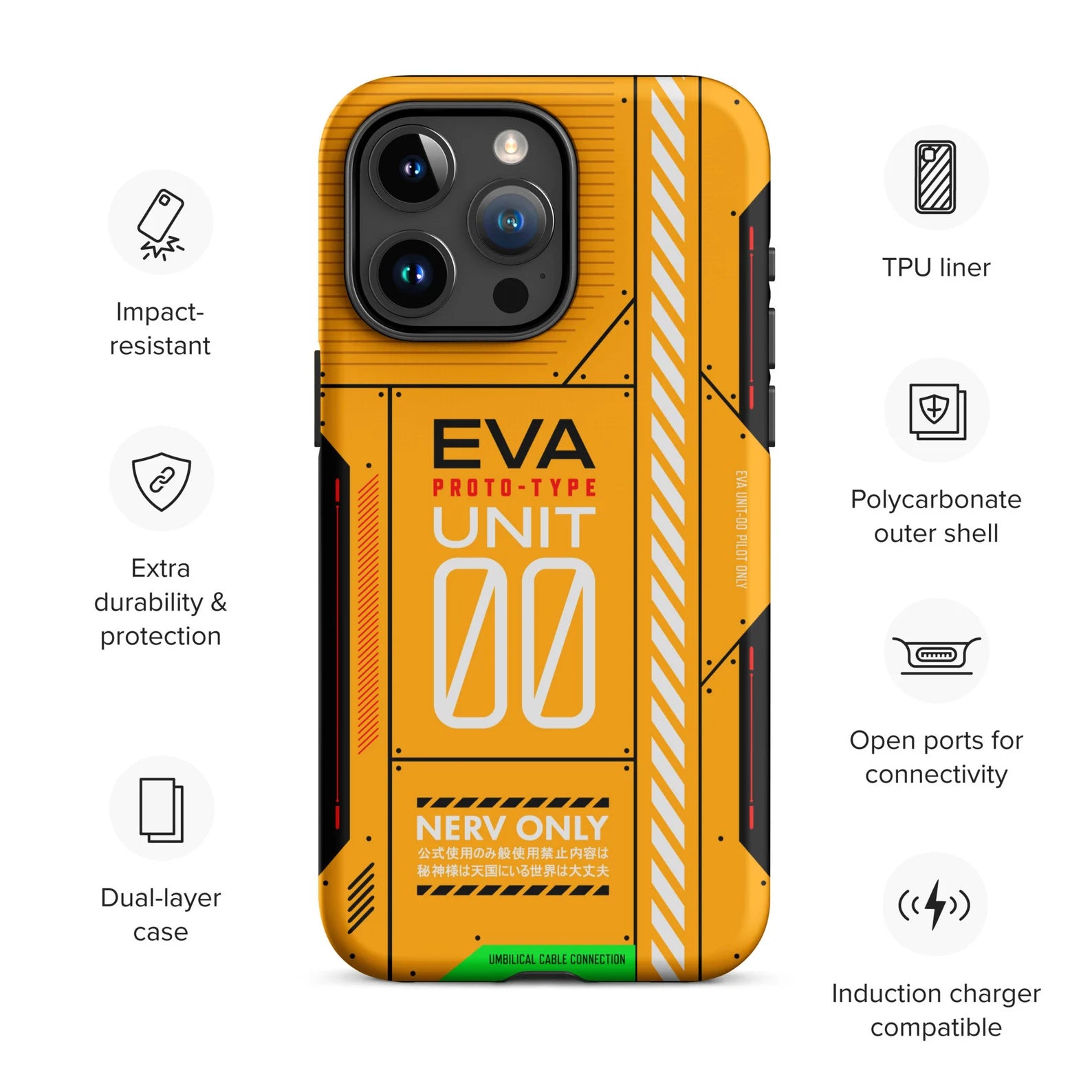 Evangelion Unit-00 Tough Case for iPhone® and Samsung Galaxy Anime Phone Case Rei Ayanami NERV
