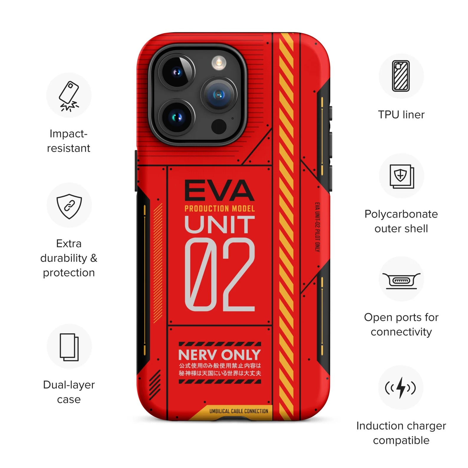 Evangelion Unit-02 Tough Case for iPhone® and Samsung Galaxy