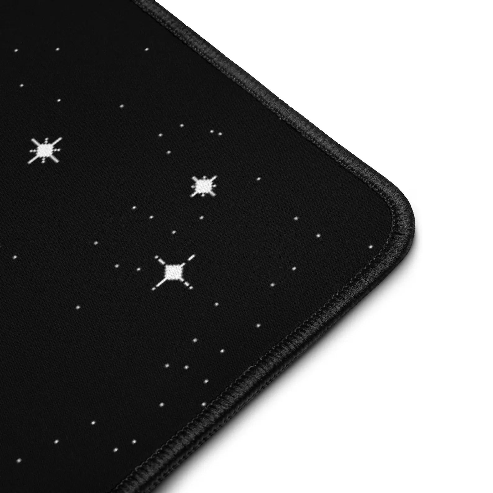 Pixel Stars Gaming Mouse Pad: Retro Sci-Fi Desk Mat