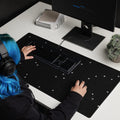 Pixel Stars Gaming Mouse Pad: Retro Sci-Fi Desk Mat