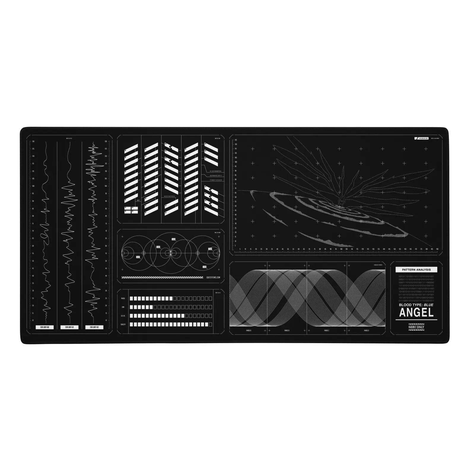 Evangelion Nerv Inspired Gaming Mousepad Desk Mat