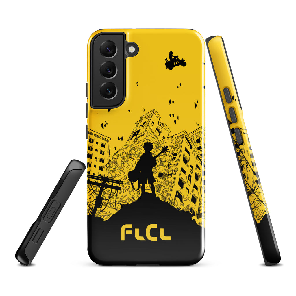 FLCL Anime Tough Case for iPhone® and Samsung Galaxy Yellow Vespa